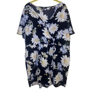 SHEIN Curve Romper Women's 3XL Floral V-Neck Short Sleeve Boho Summer one piece